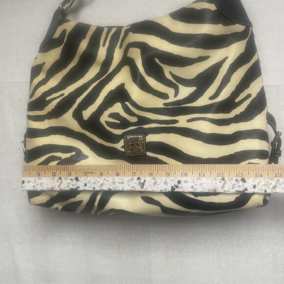 Dooney & Bourke Zebra Print Large Leather Tote Shoulder Bag Purse With Dust Bag - Picture 9 of 16